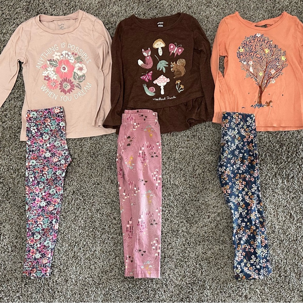 3T long sleeve outfit sets
